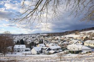 a small town in the snow with houses at Apartment Kadenbach in Kadenbach