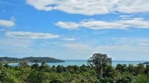 a view of the ocean from a hill with trees at The Bay Lookout in Kaôh Rŭng (3)