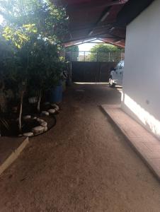 a garage with a tree and a car parked in it at Nice apartment in the north in Hermosillo +5 photos