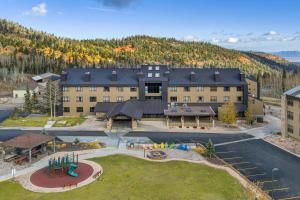 an aerial view of a building with a playground at Hilton Vacation Club Cedar Breaks Brian Head in Brian Head
