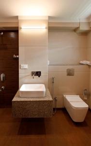 Koupelna v ubytování Hotel Dwarkamai