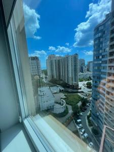 a view from a window of a city at Nika apartment in Odesa