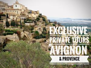 a sign on the side of a mountain at Les Anges Deluxe Avignon - Luxury Home - Exclusive Services & Tours in Avignon
