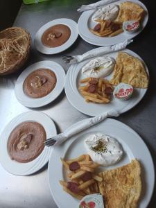 a group of plates of food on a table at palma beach camp nuwibae in Nuweiba