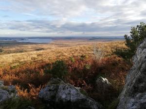a view from the top of a hill with rocks at Ti menez Are in Brasparts +7 photos