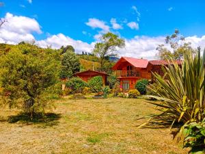 a house with a yard in front of it at Cabañas Sumak Kawsay in Colón
