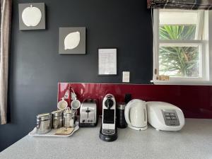 a kitchen counter with appliances on a counter top at A convenient stay in Hamilton +9 photos