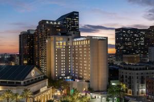 a view of a city skyline at night at DoubleTree by Hilton New Orleans in New Orleans