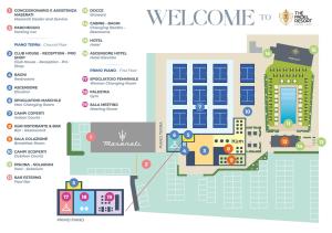 a site plan of a building with attractions at Como Hills in Como +28 photos