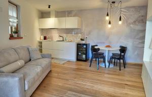 a living room with a couch and a table and chairs at Suites DANICA in Šmartno