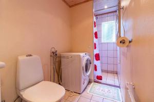 a bathroom with a toilet and a shower at HAL819-Unnaryd-Soedra-vaegen-29-b in Unnaryd +8 photos