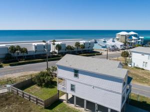 an aerial view of a house and the beach at Summer Dayz - Families Love It Here, Just Across from the Beach in Panama City Beach