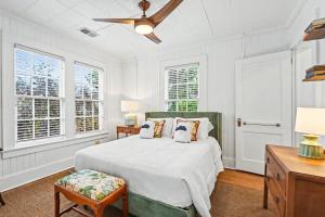 a bedroom with a bed and a ceiling fan at Beaufort 308 Charles in Beaufort