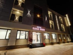 a large building with a market street sign on it at Hotel Kanak Shree in Godarpura