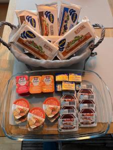 a tray with sandwiches and other food on a table at Kuckucksnest in Ühlingen-Birkendorf