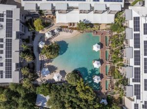 an aerial view of a resort with a pool at Peppers Salt Resort & Spa - Lagoon pool access 2 br spa suite in Kingscliff