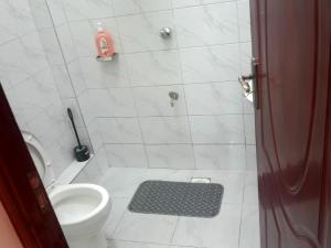 a bathroom with a shower with a toilet and a bidet at Shanvinhomes -1 bedroom Apartment in Skuta-Nyeri Town in Nyeri +14 photos