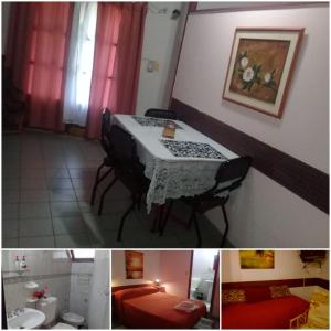 a room with a table and a room with a couch at Complejo turistico ALOJARTUR in San Rafael +10 photos