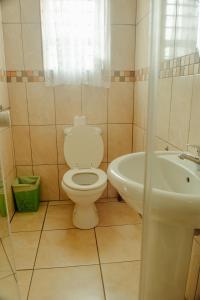 a bathroom with a toilet and a sink at Josef Self Catering in Swakopmund +44 photos