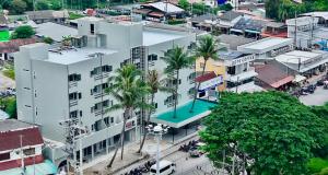 an overhead view of a building in a city at Amazing Inn Koh Phangan in Thong Sala