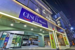 a store front of a car dealership at night at DK hotel in Incheon