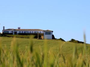 een huis op een heuvel in een veld bij Monte de Santo Antonio - Turismo Rural in Vila do Bispo