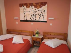 Letto o letti in una camera di Villa Stella
