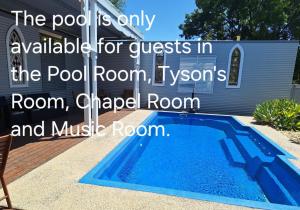 a pool is only available for guests in the pool roomversions roomcharged at The Convent Boutique Accommodation plus Short Stay Holiday Homes in Hay