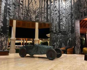 a statue of a car on the floor of a building at BB Luxury Villa in Phuket