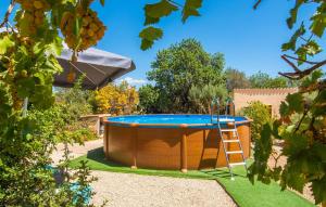 a trampoline in a garden with a ladder at Cas Nets in Llucmajor