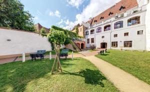 a tree in the yard of a building at DJH Jugendherberge Görlitz Altstadt in Görlitz