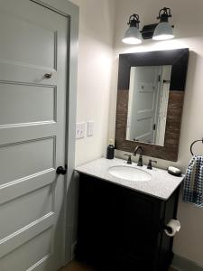 a bathroom with a sink and a mirror at 427 Broad Street in Georgetown +16 photos
