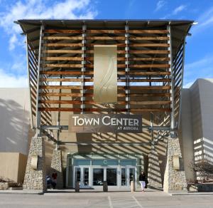 a view of the town center of a building at Courtyard Denver Aurora in Aurora