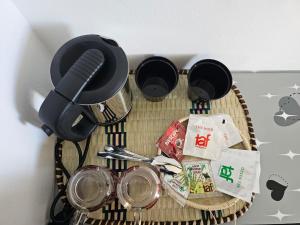 a table with some utensils on a wicker basket at Vahinn Resort in Fort Dauphin +43 photos