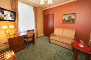 TV a/nebo společenská místnost v ubytování Hotel przy Młynie