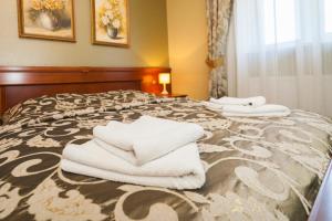 Postel nebo postele na pokoji v ubytování Hotel przy Młynie
