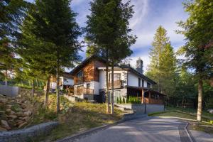 a house on the side of a road at Apartel Skhidnytsya in Skhidnitsa