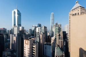 a view of a city skyline with tall buildings at Butterfly on LKF, Central in Hong Kong