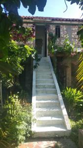 a set of stairs leading to a house at Lua de Aquarius Boutique Hostel in Tamoios