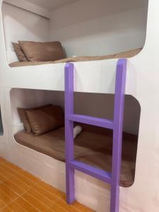 a bunk bed with a ladder in a room at El Nido Homestay in El Nido