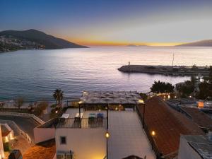 a view of the ocean from a building at The Place Boutique Hotel Kalkan in Kalkan