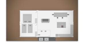 a rendering of a white refrigerator at Southern Drake Lodge in Drake