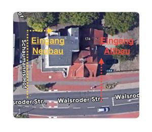 a site map of a house with a building at Joel Living Langenhagen in Hannover