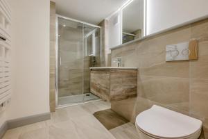 a bathroom with a toilet and a shower at 2 Bed in St. Ives oc-e28156 in St Ives