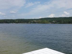 a view of a large body of water at Sandy Bottom Cottage on Intermediate Lake in Bellaire