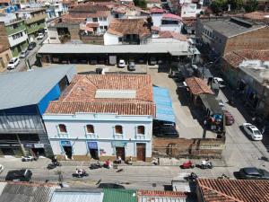 an overhead view of a city street with buildings at Casona El Nacional in San Gil