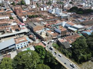 an aerial view of a city with buildings at Casona El Nacional in San Gil