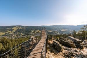 a walkway on top of a mountain at Apartment in Jablonec nad Jizerou 2142 in Jablonec nad Jizerou