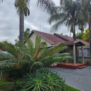 a house with palm trees in front of it at 14 Isabel Room 2 in Centurion