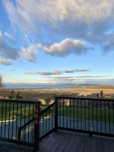 a view of the water from the deck of a house at L'Anseau-Persil in Rivière-du-Loup